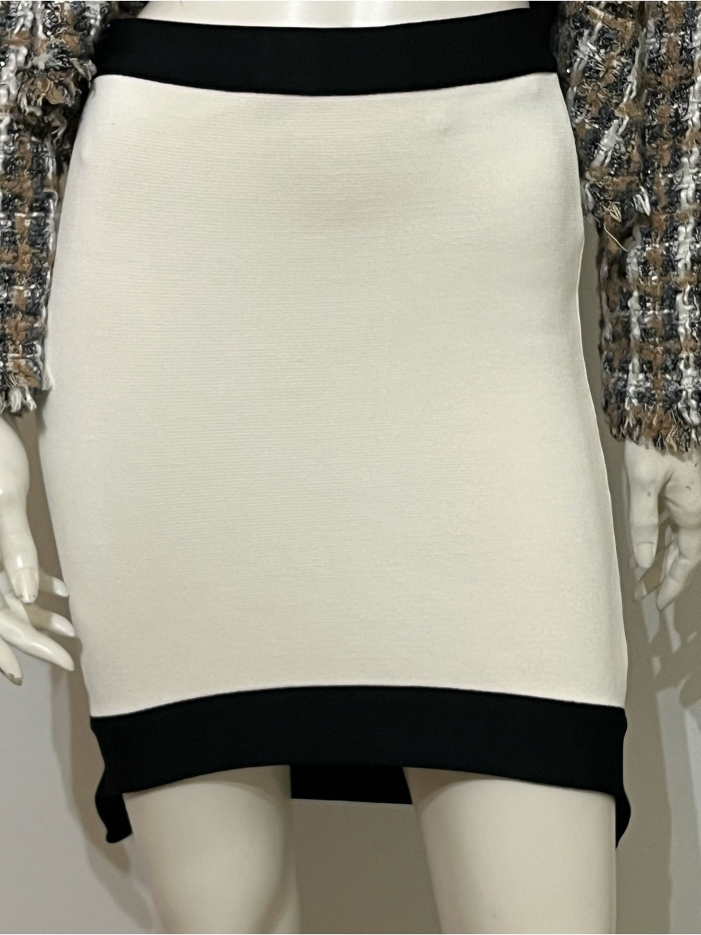 Torn by Ronny Kobo Cream Knit Piece with Black Trim